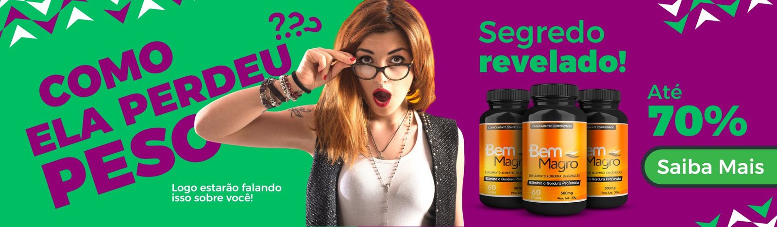 Como ela perdeu peso tão rapido - banner bem magro